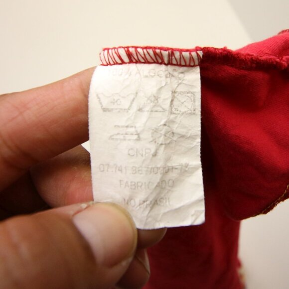 FARM Red Stripe Owl Embroidery Butterfly Racer Back Tank Top Womens M Red READ - Picture 12 of 16